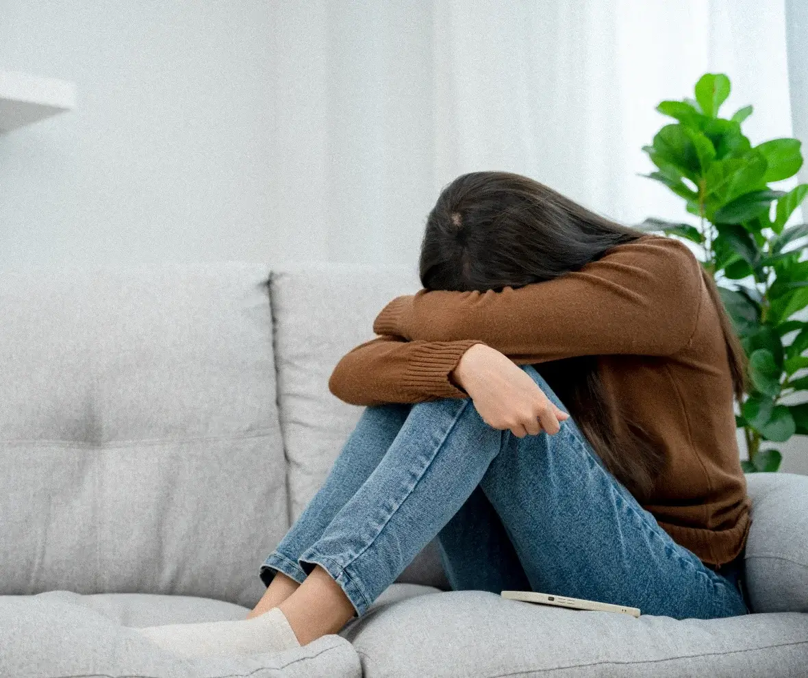 depresyonda bir kadın