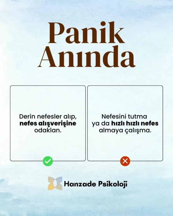 panik anında yapılması gerekenler